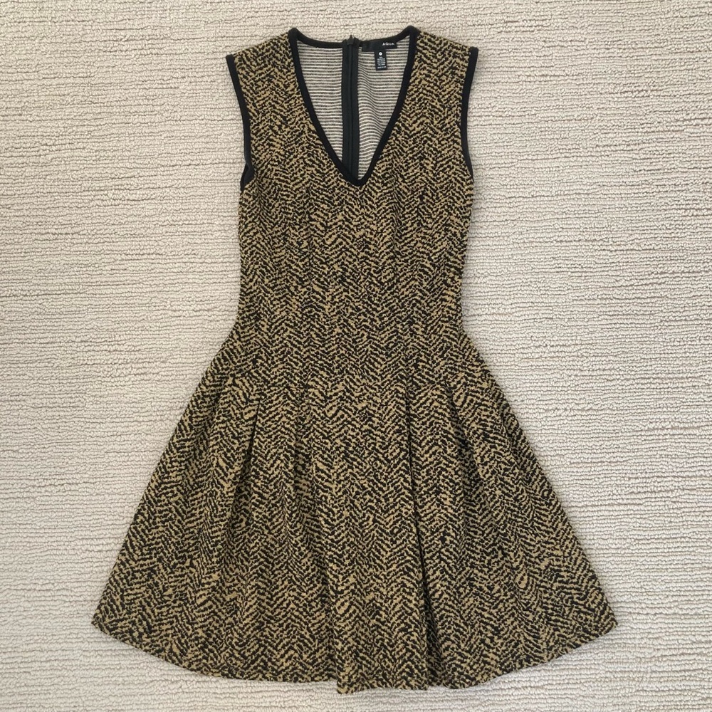 Aqua knit party dress